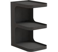 Mesita de noche con ruedas, mesa auxiliar de 3 capas para sala de estar, dormitorio, oficina en casa, mesa decorativa de metal, escritorio pequeño para evitar caídas