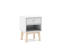 Mesita de noche juvenil misty breeze blanco - oak soft 40 x 53,1 x 35 cm