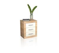 Mesita de noche kira cambria - blanco 50 x 61 x 35 cm