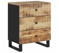 Mesita De Noche Madera Mango Madera Contrachapada 50x33x62 Cm Vidaxl