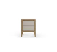 Mesita de noche magina con 2 cajones color roble y blanco - conforama