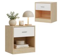 Mesita de noche, mesa auxiliar, mesilla, cajonera, con cajón