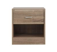Mesita de noche ona 1 cajón color roble - conforama