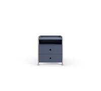 Mesita de noche terril con 2 cajones 1 hueco color azul - conforama