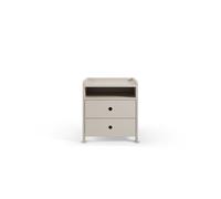 Mesita de noche terril con 2 cajones 1 hueco color blanco - conforama