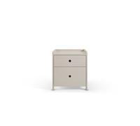Mesita de noche terril ii con 2 cajones color blanco - conforama