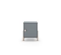 Mesita ellis 1 puerta verde caqui y madera natural - conforama
