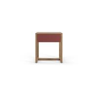Mesita noche bore 1 cajón color roble y marrón - conforama