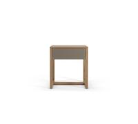Mesita noche bore 1 cajón color roble y verde oscuro - conforama