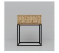 Mesita style 40cm un cajón roble - conforama