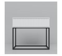 Mesita style 60cm un cajón lacado blanco - conforama
