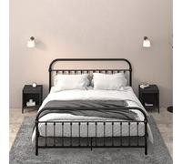 Mesitas de noche genéricas 2 unids negro 40x35x50 cm, mesa de noche con almacenamiento de madera de ingeniería durable, armario lateral con tapa resistente para decoración