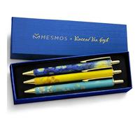 MESMOS Juego de 3 bolígrafos elegantes de Van Gogh, bonitos y bonitos bolígrafos estéticos de lujo para mujer, bonitos bolígrafos de diario de oficina de lujo para mujer