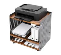 mesterth Cajón auxiliar con ruedas, mesa para impresora, escritorio, armario, soporte para impresora móvil, soporte para impresora, 3 niveles, carrito de impresora para oficina, estudio, 50 x 39 x 50