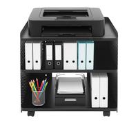 mesterth Contenedor con ruedas, mesa auxiliar con ruedas, mesa de impresora, escritorio, armario, soporte para impresora móvil, soporte para impresora, 3 niveles, carrito de impresora para oficina