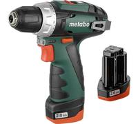 metabo 600080500 metabo POWERMAXX BS Akku-Bohrschrauber-Set 12,0 V, mit 2 Akkus