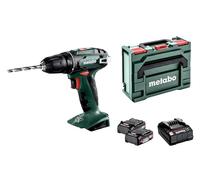 Metabo Taladro atornillador batería 602207560 - 18V, 2x2.0Ah Li-Ion, portabrocas 10mm, maletín