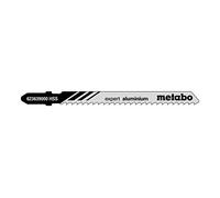Metabo 623639000 623639000-Blister de 5 hojas de sierra de calar para aluminio 3-1mm metal NE4-20 mm sintéticos Fres. HSS 74 mm, 0