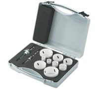 Metabo 625435000 625435000-Juego de 12 Coronas de Sierra HSS Bi-Metal 19/22 / 29/35 / 44/51 / 57/64 / 68/2 adaptadores/Resorte