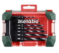 Metabo Juego de brocas 626705000 en espiral para metal – Estuche madera 8 piezas