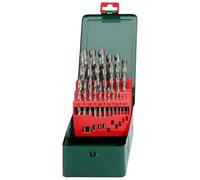 Metabo Estuche metálico 627154000 – Brocas para metal HSS-G 135° 1,0–13,0 mm x0,5 mm 25 piezas