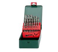 Metabo 627154000 627154000 -metal case hss-g metal drill bit in version, cross sharpening of 135o diameters from 1.0 to 13.0 mm x 0.5 mm, set of 25 pieces