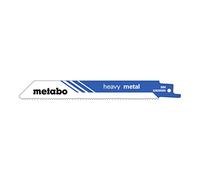 Metabo 628260000 628260000-Blister de 5 Hojas de Sierra de Sable para Chapas, Profes. Triscado, fresado BiM 150 x 1,25 mm