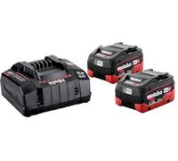 METABO 685122000 Juego Batería de recambio destornillador de batería | Combo System Set para dispositivos con 2 baterías de 5,5 Ah y cargador rápido, apto para 12 hasta 36 V, nevera y máquinas