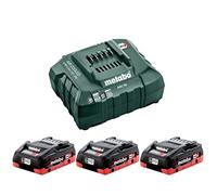 Metabo 685132380 - Juego básico de 18 V, Incluye 3 baterías LiHD de 4.0 Ah y Cargador