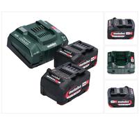 Metabo basic set 2x batería Li-Power 18 V 4,0 Ah CAS Li-Ion ( 2x 625027000 ) + cargador rápido ASC 145 ( 627378000 )