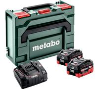 Metabo basic set 2x LiHD batería 18 V 10,0 Ah Li-Ion batería CAS system ( 685142000 ) + ASC 145 cargador AIR COOLED + metaBOX