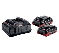 Metabo basic set 2x LiHDX batería 18 V 4,0 Ah + cargador ASC 145 ( 685306000 )