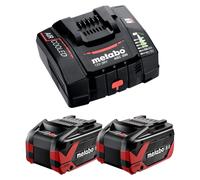 Metabo basic set 2x LiHDX batería 18 V 8,0 Ah ( 2x 624975000 ) + cargador ASC 290 ( 627370000 )