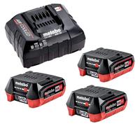 Metabo basic set 3x LiHD batería 12 V 4,0 Ah ( 3x 625349000 ) + cargador ASC 55 ( 627044000 )