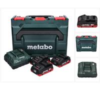 Metabo basic set 3x LiHD batería 18 V 4,0 Ah Li-Ion batería CAS system ( 685133000 ) + ASC 55 cargador AIR COOLED + metaBOX