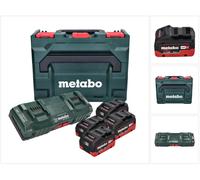 Metabo Basic set: 4x baterías Li-Power 8,0 Ah 18 V CAS Li-Ion + cargador doble DUO ASC 145 + maletín MetaBOX (685135000)
