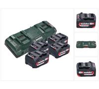Metabo basic set 4x Li-Power batería 18 V 4.0 Ah CAS Li-Ion ( 4x 625027000 ) + ASC 145 DUO cargador rápido doble ( 627495000 )