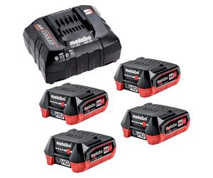 Metabo basic set 4x LiHD batería 12 V 4,0 Ah ( 4x 625349000 ) + cargador ASC 55 ( 627044000 )