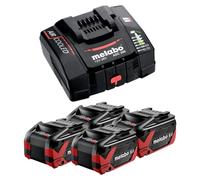 Metabo basic set 4x LiHDX batería 18 V 8,0 Ah ( 4x 624975000 ) + cargador ASC 290 ( 627370000 )