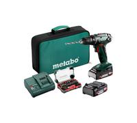 Metabo BS 18 Set Atornillador taladro inalámbrico con 2 baterías de 2 Ah