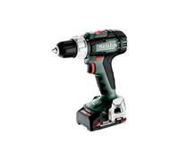 Metabo BS 614051500 - Taladro inalámbrico de 18 L - Incluye batería y estuche de plástico (18V 2 baterías LiPOWER de 2 Ah, diámetro de taladro 13 mm/36 mm, peso 1,6 kg)