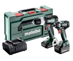 metabo Combo Set 2.8.6 18V, Taladro Percutor SB 18 L y Atornillador SSD 18 | Kit con SSD 18 LT 200 BL, 200 Nm, 2 Baterías Li-Power 2.0/4.0Ah, Cargador ASC 55 Air Cooled y Maletín MetaBOX 145L