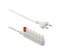 Metabo Elektra - Cable alargador con divisor de 6 vías y 1 enchufe mini codificado, 230 V, 3500 mm, plástico, color blanco, plateado