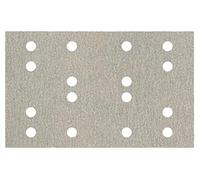 Metabo Hojas de lija adhesivas 80 x 133 mm, P 120, 16 agujeros, hojas de lija con (SRA) # 635201000