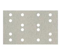 Metabo Hojas de lija adhesivas 80 x 133 mm, P 180, 16 agujeros, hojas de lija con (SRA) # 635202000
