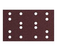 Metabo Hojas de lija adhesivas de 80 x 133 mm, P 180, 16 agujeros, hojas de lija con adhesivo de velcro (SRA) # 635195000