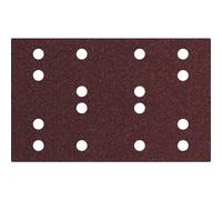 Metabo Hojas de lija adhesivas de 80 x 133 mm, P 40, 16 agujeros, hojas de lija con adhesivo de velcro (SRA) # 635190000