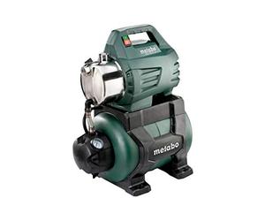 metabo HWW 4500/25 Inox, Bomba de Agua con Tanque y Grupo de Presión | Bomba centrífuga de acero inoxidable para riego, motor de 1300W para 3 aspersores, sin batería ni cargador.