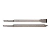 metabo Juego de Cinceles SDS-plus SP, Cincel Plano y de Punta, 2 pzs | Set de acero reforzado para martillos perforadores, ideal para demolición y reformas, longitud 250 mm, 2 piezas