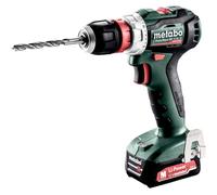 METABO MÁQUINAS - Metabo POWERMAXX BS 12 BL Q Sin llave Negro, Verde, Rojo, Plata 1650 RPM 1,1 kg - Taladro eléctrico (1650 RPM, 1 cm, 2,5 cm, 45 Nm, 18 Nm, 398,3 in-lb)